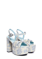 Love At Every Corner Platform Heels - White