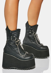 KERA-130 Platform Calf High Boots