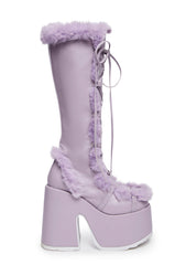Pure Vigilance Platform Boots- Purple