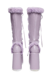 Pure Vigilance Platform Boots- Purple