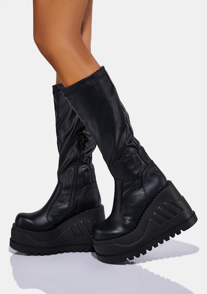 Stomp-200 Platform Knee High Boots