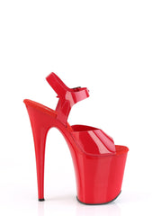 Flamingo-808 Platform Ankle Straps Sandals-Red