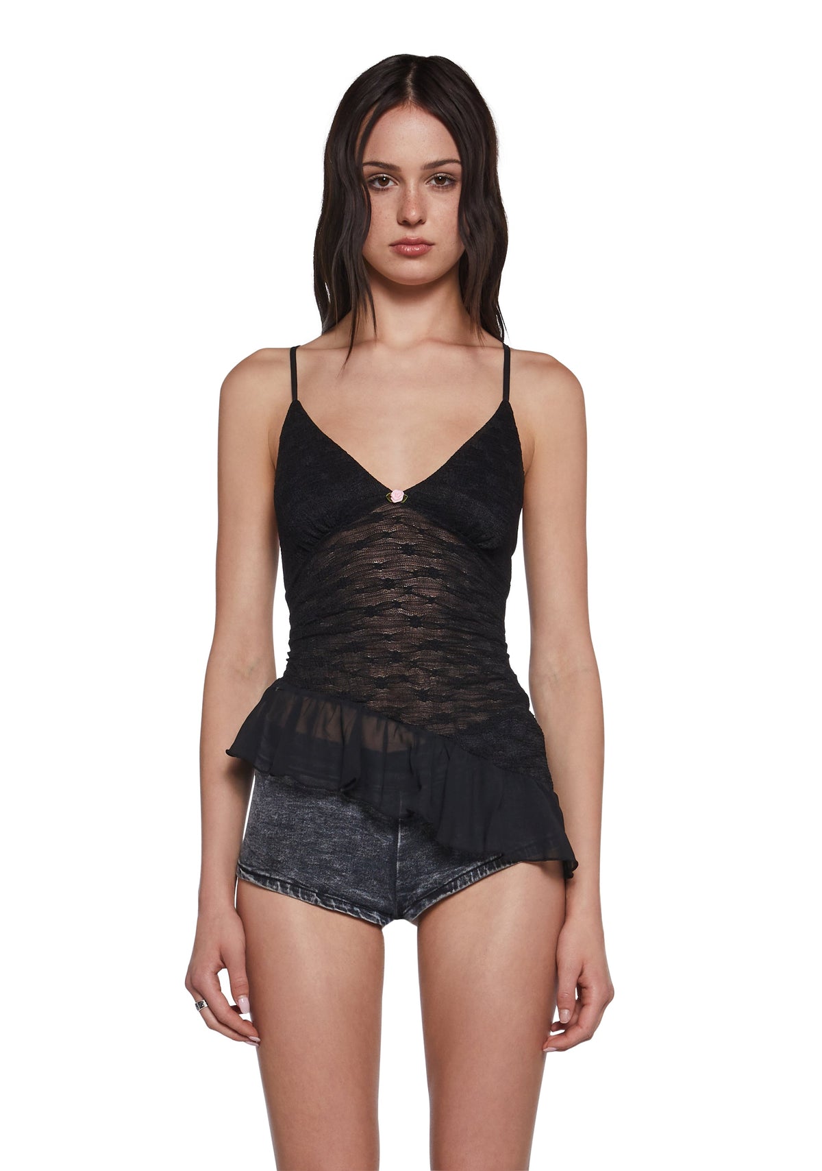 Flirty Attitude Lace Top - Black