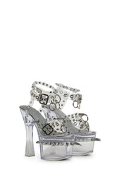 Romantic Misfit Platform Heels - Silver