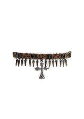 Leopard Cross Necklace