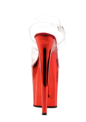 Flamingo-808 Platform Ankle Strap Sandals-Red Chrome