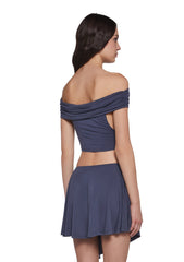 Seductive Gaze Cut Out Dress - Blue