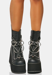 KERA-130 Platform Calf High Boots