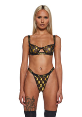 Playboy Foiled Bunny Set - Black/Gold