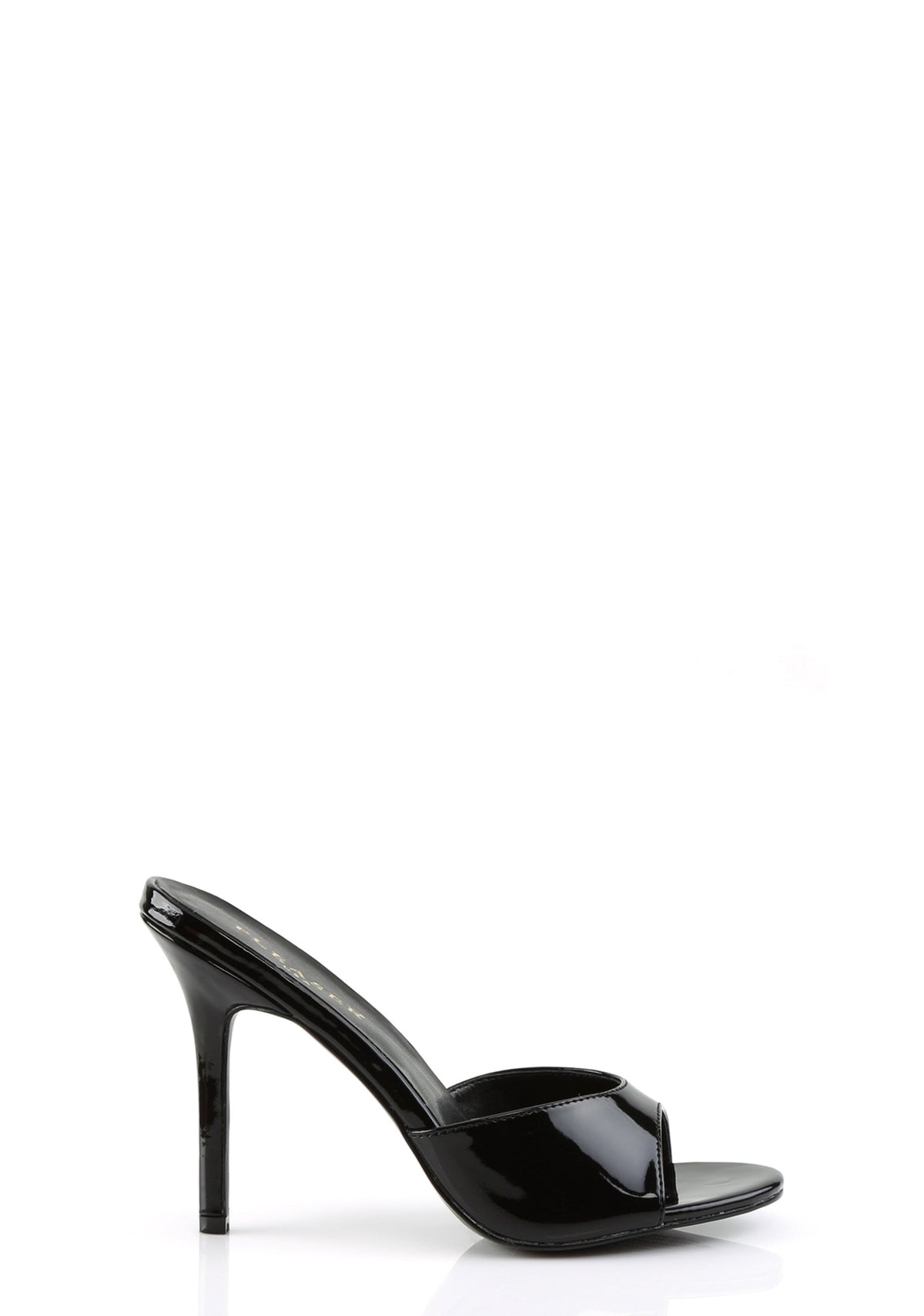Classique-01 Peep Toe Slides-Black