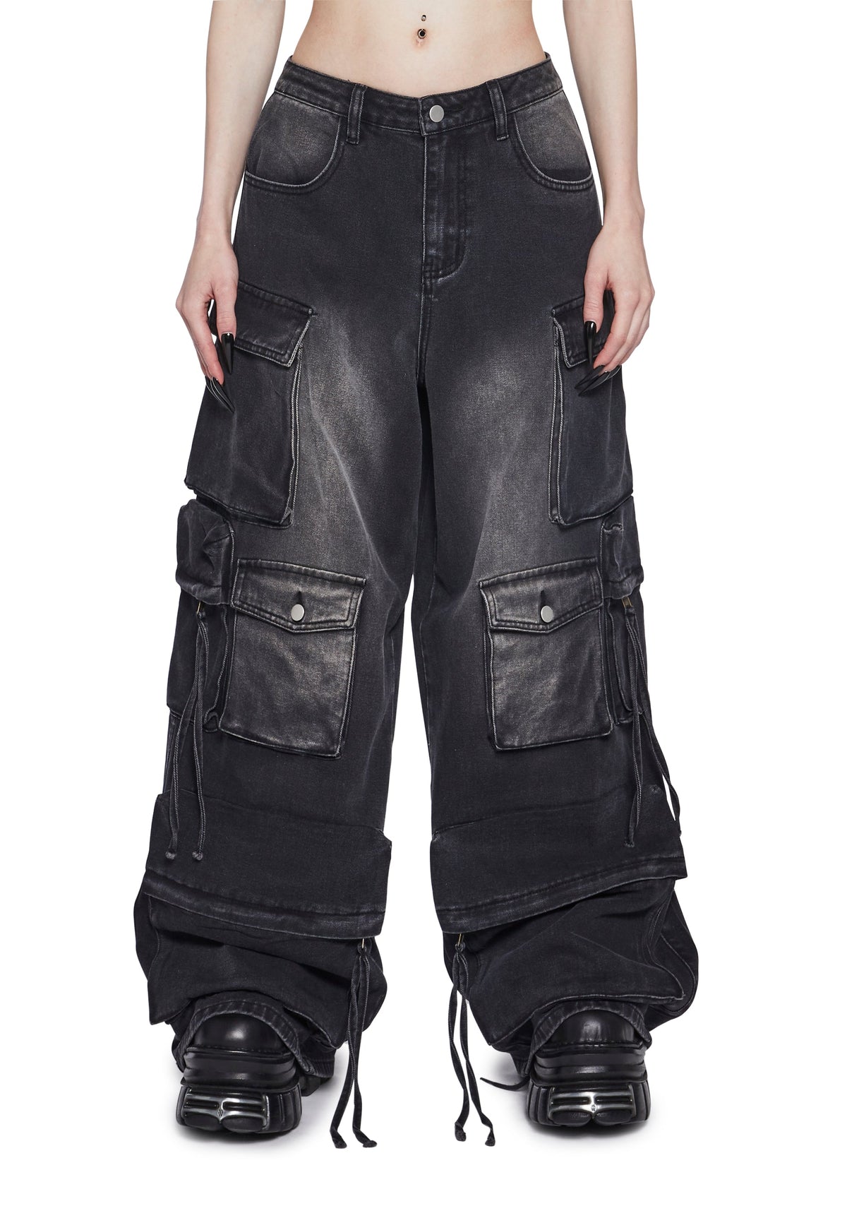 Wicked Persuasion Cargo Jeans - Black