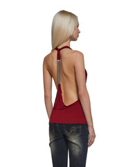 Celeb Status Halter Top - Red