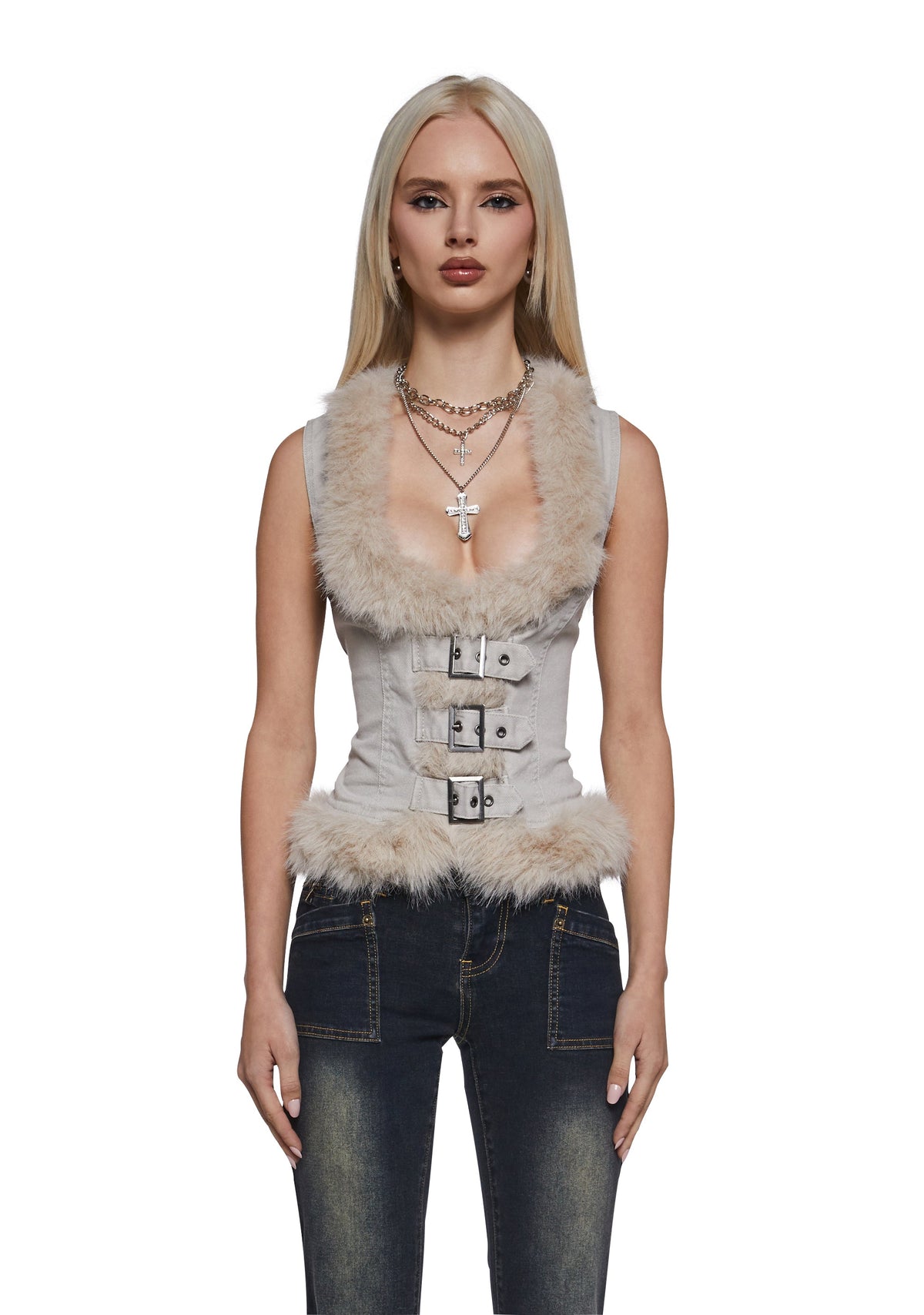 Washed Twill Vest Top