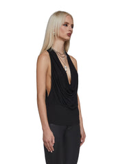 Celeb Status Halter Top - Black