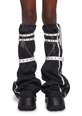 Star Point Leg Warmers With Buckles