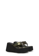 My Command Platform Thong Sandals