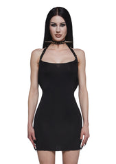 Gen Goth Halter Dress