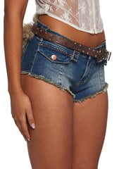 Vibing Sounds Faux Fur Belt - Brown