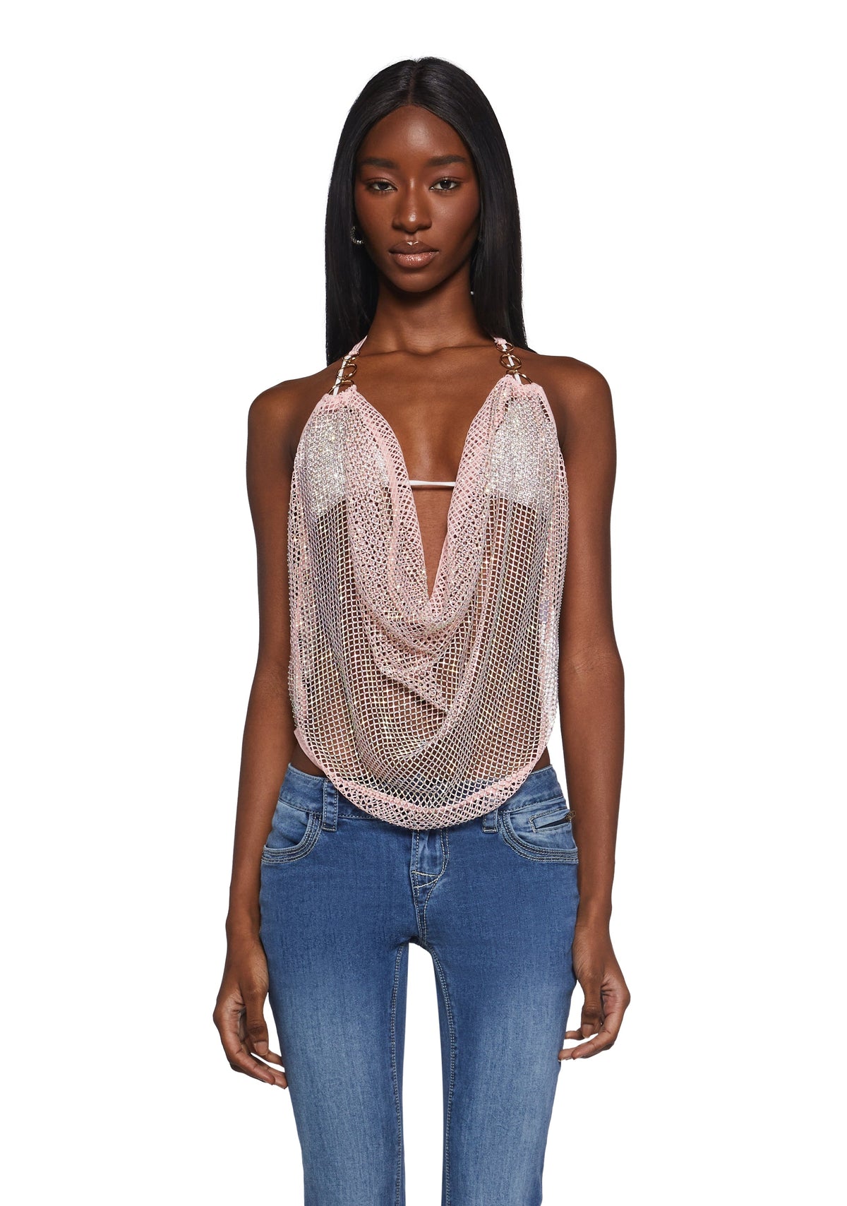 Dance Beats Cowl Top