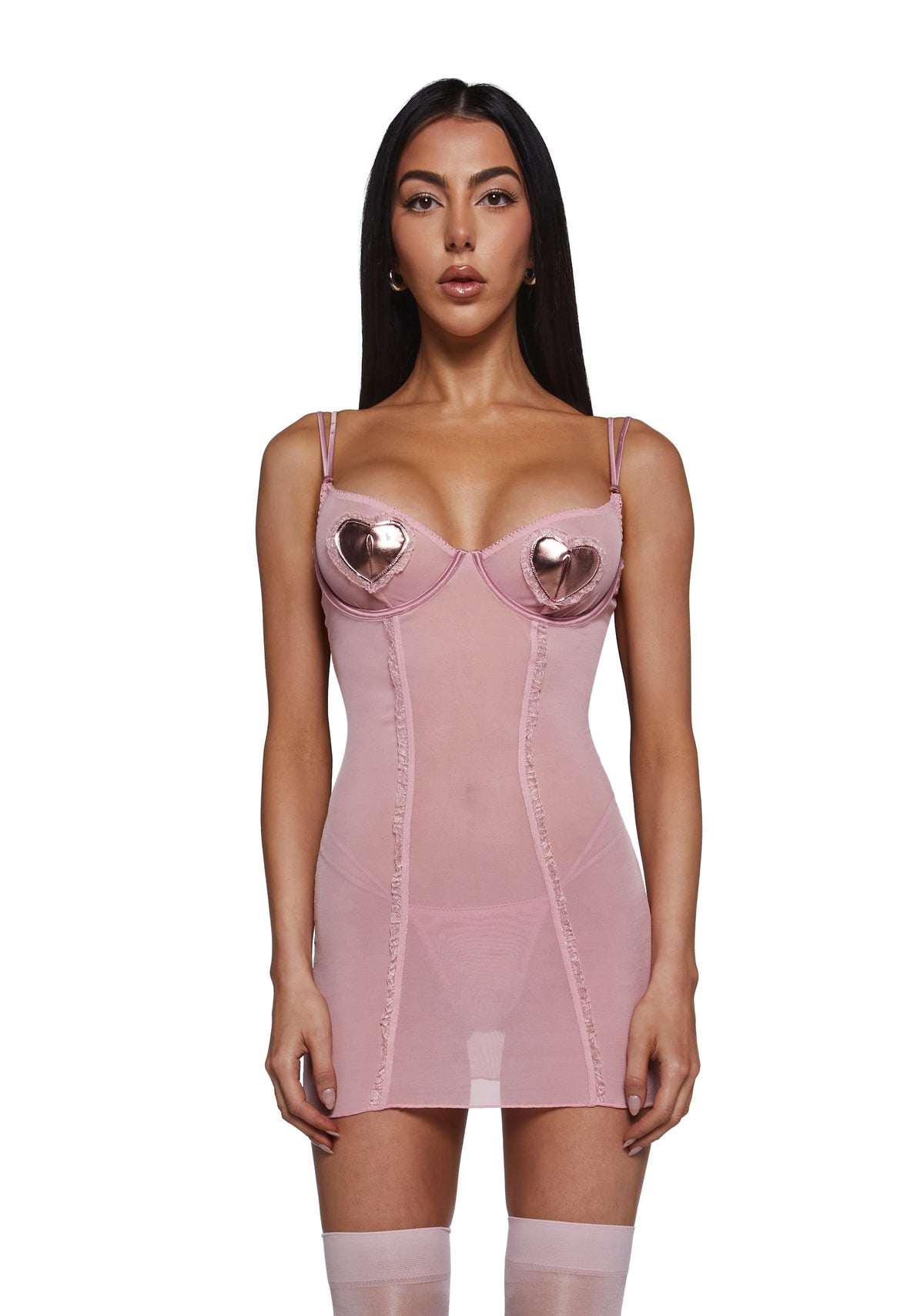 Heart of Metals Chemise Set - Pink