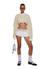 Fierce Flirt Lace Skirt - White