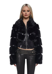 Star Power Faux Fur Jacket