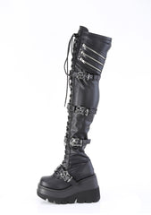Shaker-420 Platform Thigh High Boots