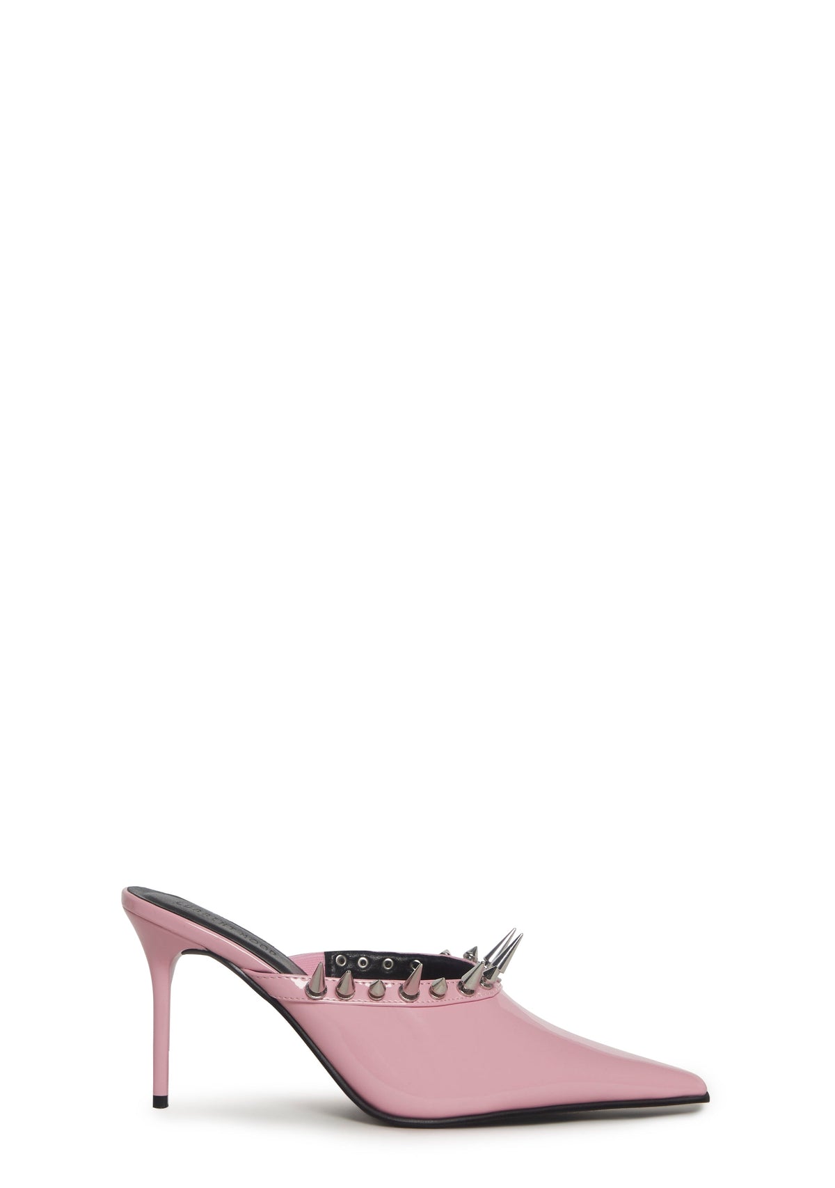 On Your Toes Spiked Mules - Pink