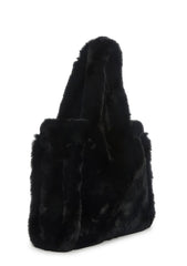 Cutie Pie Faux Fur Bag - Black