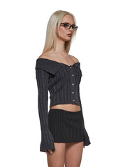 Sweet Face Off The Shoulder Cardigan