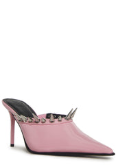 On Your Toes Spiked Mules - Pink