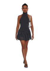 Main Character Polka Dot Dress - Black