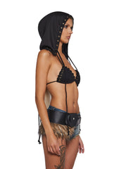 Signal Bikini Top With Hood