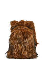 Rosy Roam Faux Fur Backpack - Brown