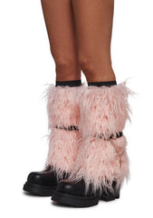 Cotton Candy Faux Fur Leg Warmers