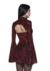 Druid’s Sister Mini Dress And Shrug Set - Wine