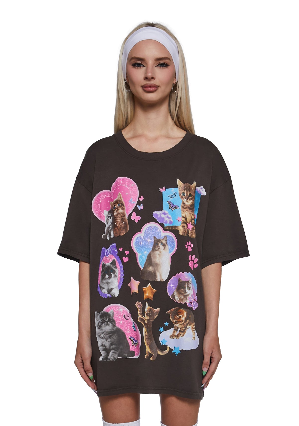 Cat Fan Oversized Tee