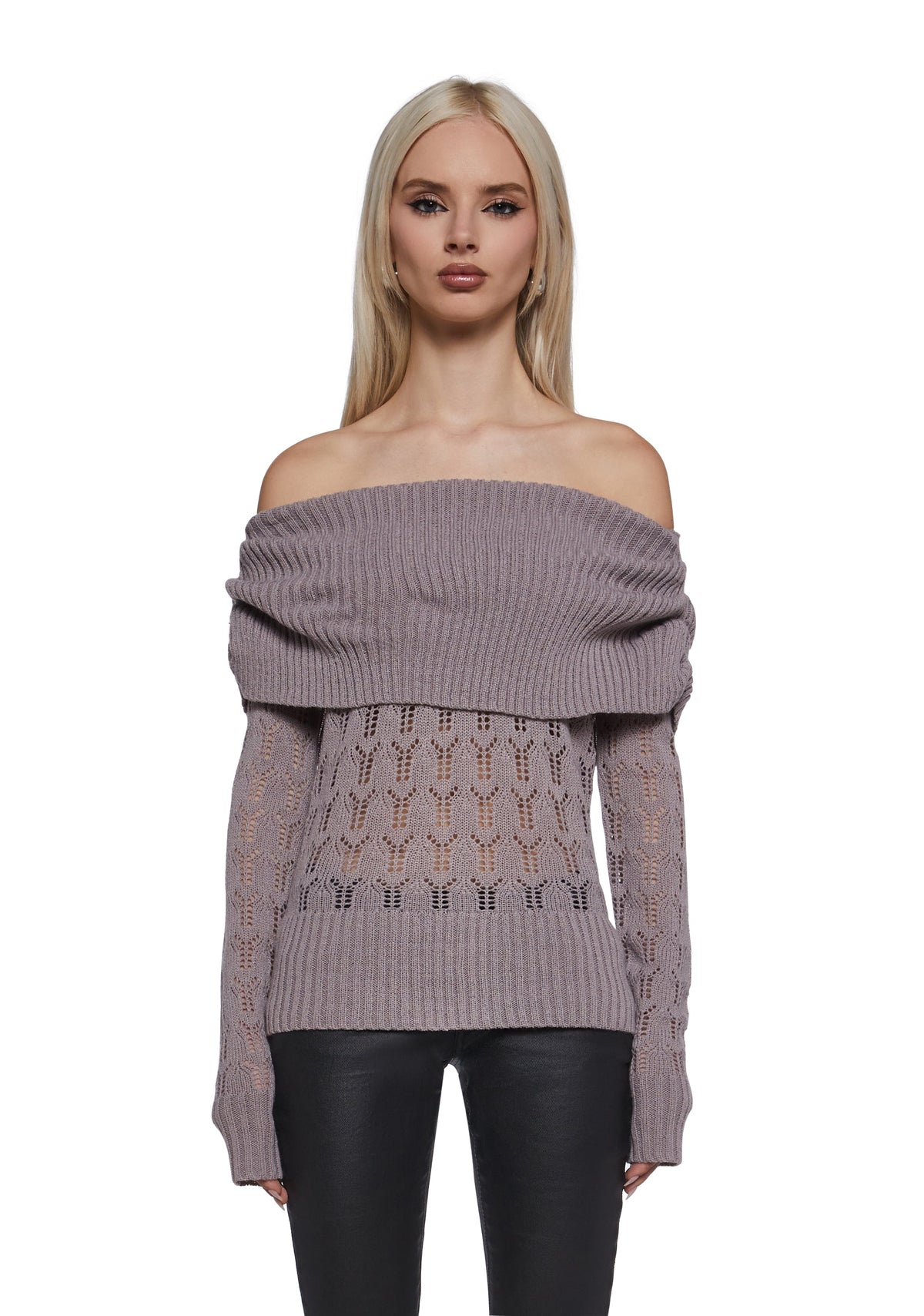 Flirty Tease Off The Shoulder Sweater