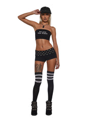 Aura Vibes Studded Mini Shorts