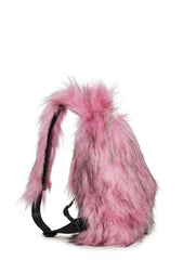 Rosy Roam Faux Fur Backpack - Pink