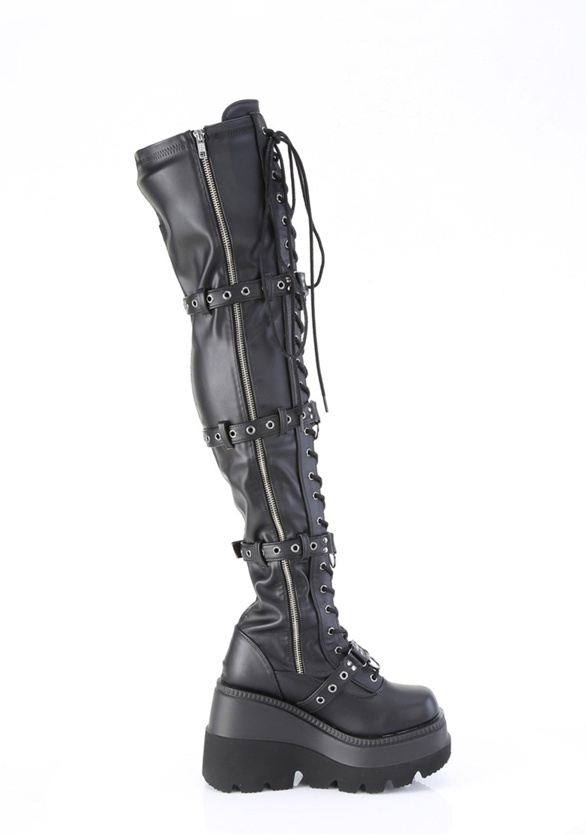 Shaker-420 Platform Thigh High Boots