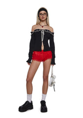 Coquette Heart Bloomers - Red