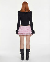 Darling Affection Ruffled Mini Skort - Pink