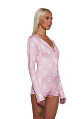 Playboy Slumber Bunny Romper - Pink