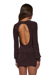 Class Clique Long Sleeve Dress - Brown