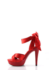 Cocktail-568 Platform Criss Cross Straps Sandals-Red