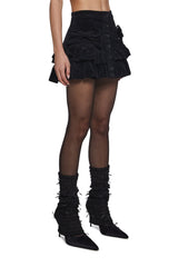 Cheerful Charm Mini Skirt - Black