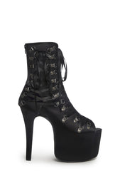 Glamtopia Lace -Up Platform Heels