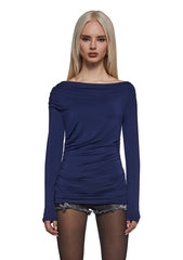 Step Up Long Sleeve Top - Blue
