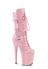 Flamingo-1053 Platform Mid-Calf Boots-Baby Pink